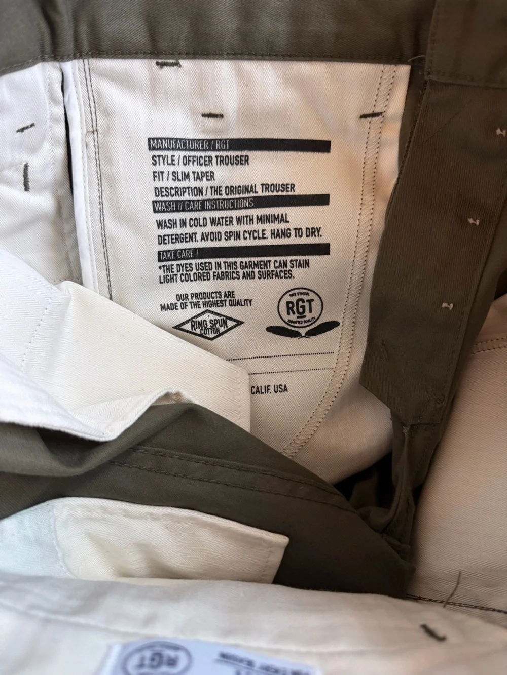 Rogue Territory Officers Trouser - Olive - Picture 3 of 5